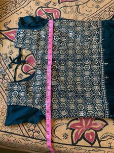 Teal Colour Kurta Sharara Set Size M