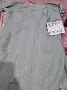 Grey Embroidered Kurta
