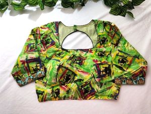 Multicolored Padded Blowse