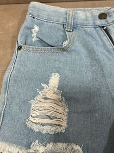Distressed Denim Shorts