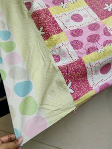 Floral Single Bedsheet With One Pillow Cover
