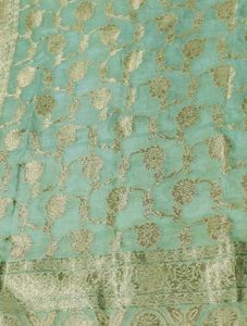 Women Green Festive Chanderi Silk Suit Set