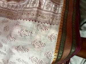 Handblock Printed Cotton Saree