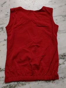 Red Sleeveless Top