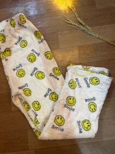 Smiley Face Fuzzy Lounge Pants