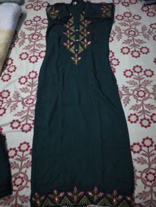 Green Kurti Set