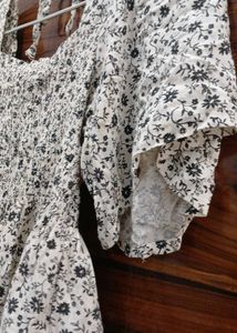 Floral Flutter Sleeve Top