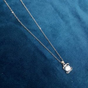 Silver Necklace And Pandent For Girls