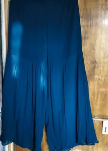 embroidered Navy Blue sharara set