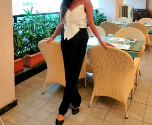 Bow White Tube Top