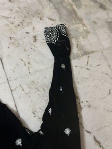 Black Velvet Embroidered Kurti