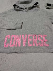 Converse cropped Grey Hoodie