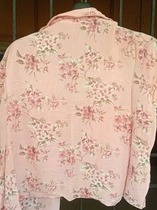 Floral Print Pink Blouse