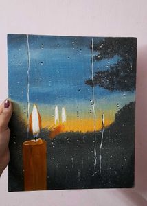 Rainy Day Candle Painting