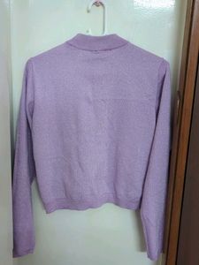 Sparkly Lavender Knit Top