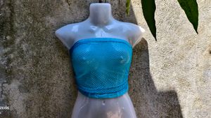 1092 SEXY BLUE TOP