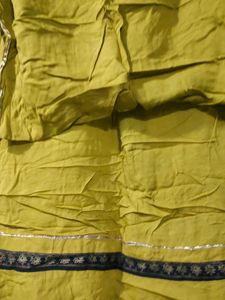 Mehendi And Mustard Yellow Kurta Plazzo Set