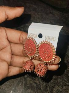 Blue Jhumka Earrings