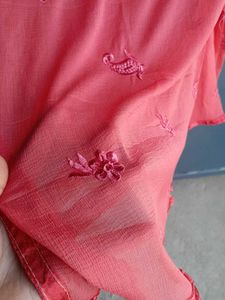 Pink Embellished Unstiched Suit