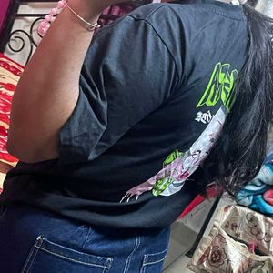 Graphic Print Black T-Shirt