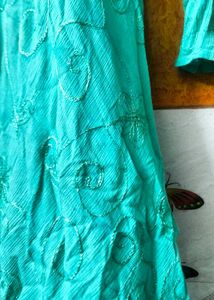 A Line Kurta Sea Green