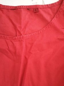 Bright Red Colour Kurta With Jacket