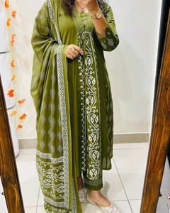 Green Kurta Set Totally New.