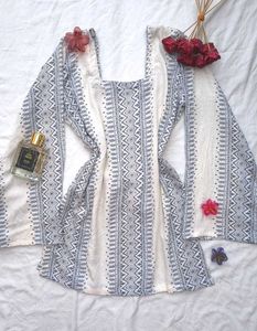 Corset Back Patterned Kurti 🦢