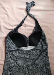 Printed Backless Top