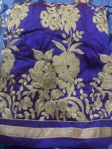Purple and Gold Lengha Eid Dress