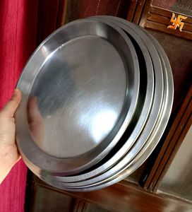 5 Stainless Steel Thalis Set