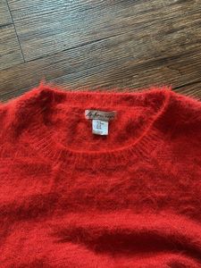 Red Fuzzy Knit Sweater