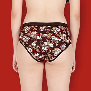 90cm Printed Women&#39;s Panty, Brown