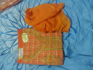 Orange Dress Material