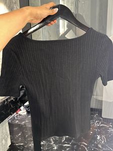 ZARA Ribbed black top
