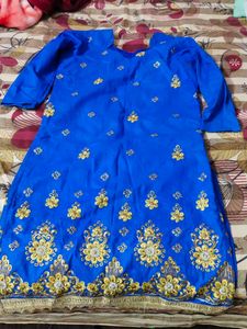 Royal Blue Embroidered Salwar Kameez