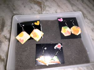 3 Pair Of Colourfull Earrings