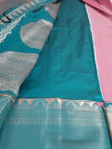 Elegant Pink &amp; Silver Saree