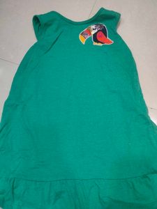 Green Toucan Applique Dress