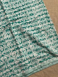 Sea Green Cotton Saree