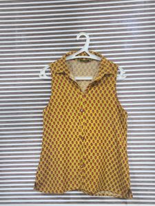 Printed Sleeveless Top