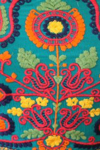 Boho Embroidered Teal Sundress