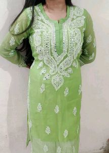 Absolutely New Mesh Chikankari Kurti