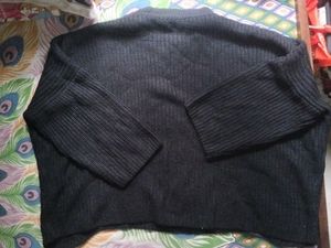 Black &#34;WIND&#34; Knit Sweater