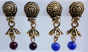 New Designer Pearl Work Oxidized Gold Jh