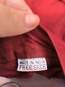 Burgundy Tie-Dye Embroidered Caftan Top