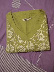 MAX embroided Lime Green Kurti