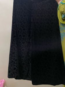 Black Velvet Suit With Dupatta