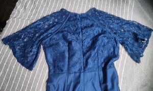 Elegant Blue Lace Jumpsuit