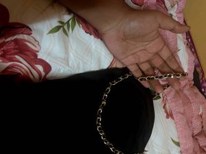 Newme Little Black Dress With Chain Detail
